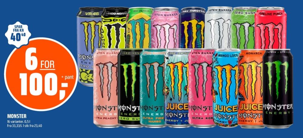 Monster Energy, Energidrikk