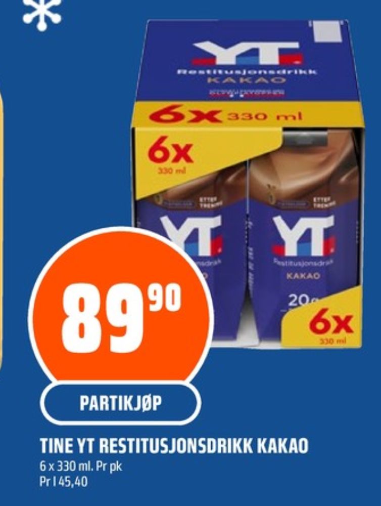 YT, Restitusjonsdrikk Kakao