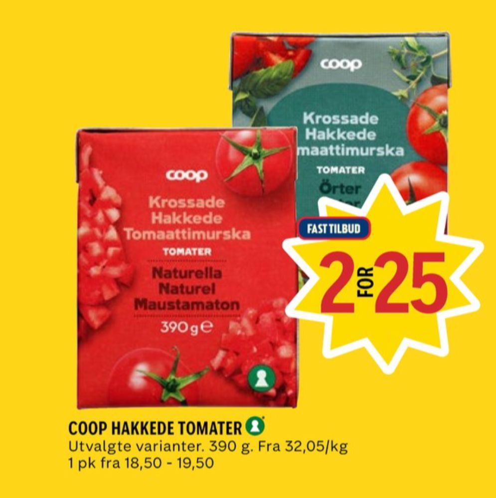 Coop, Tomater hakkede