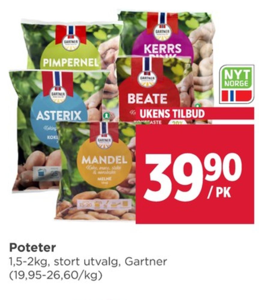 Gartner, Poteter