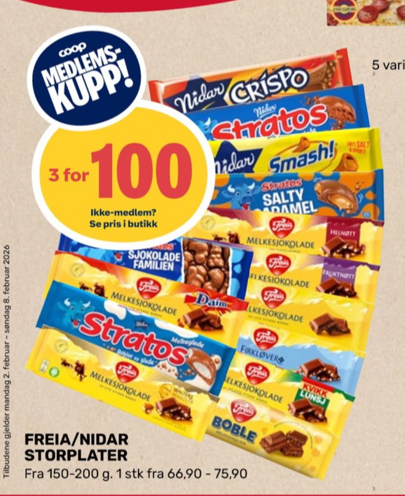 Freia Firkløver, Sjokoladeplate