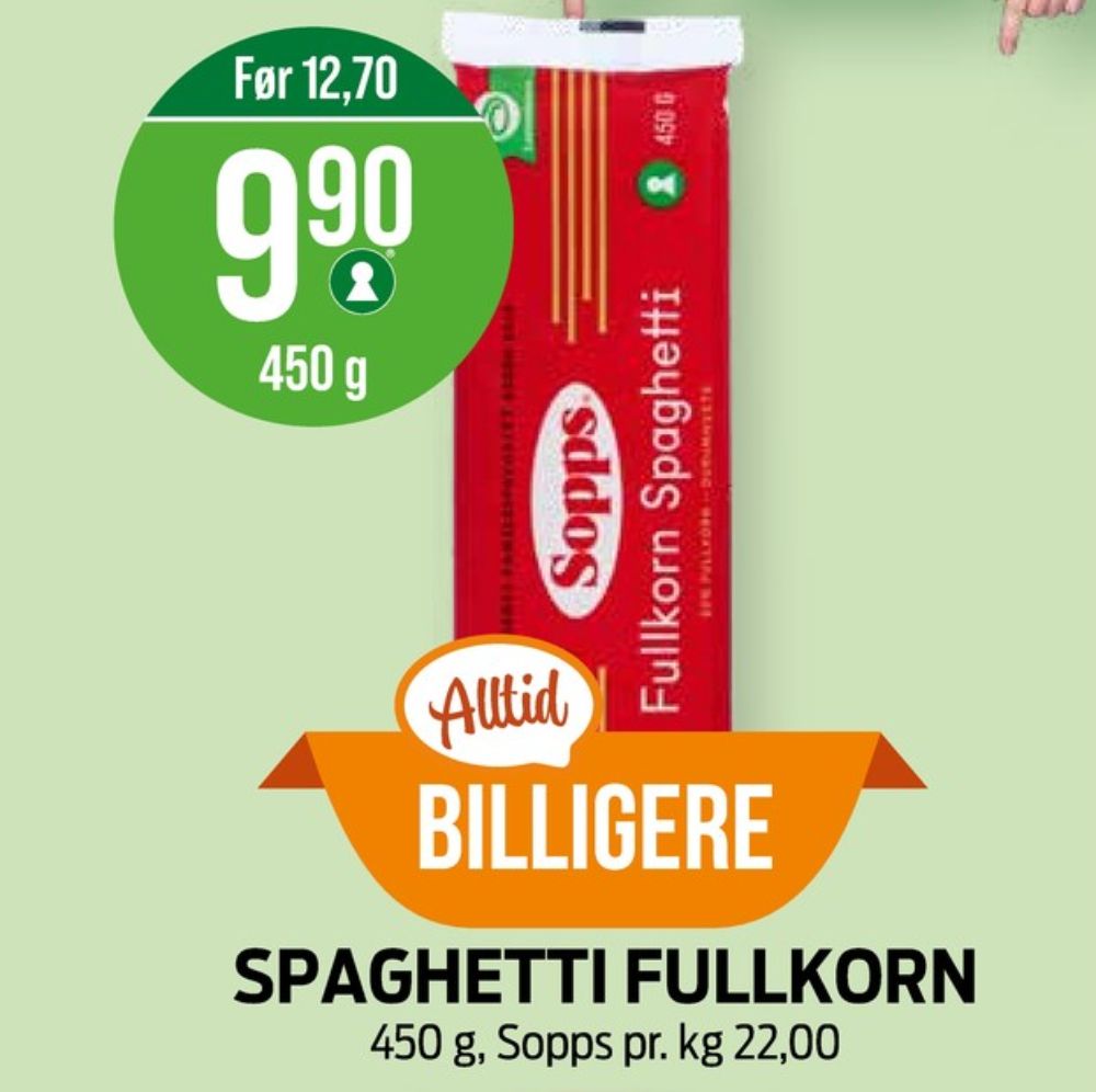 Sopps, Spaghetti Fullkorn