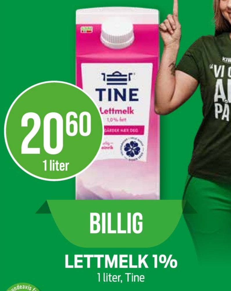 Tine, Lettmelk 1,0%