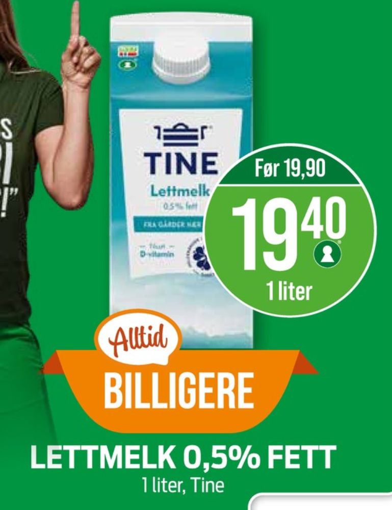Tine, Lettmelk 1,0%