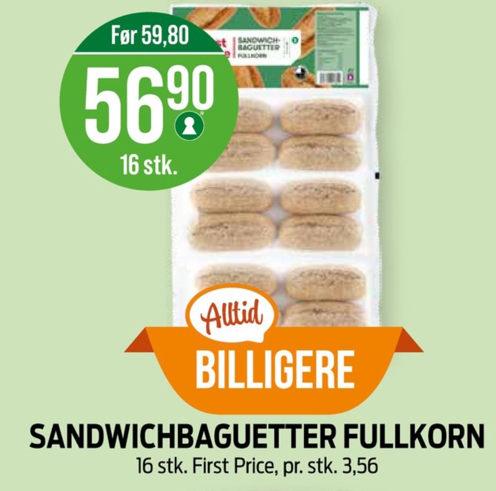 First Price, Sandwichbaguetter Fullkorn