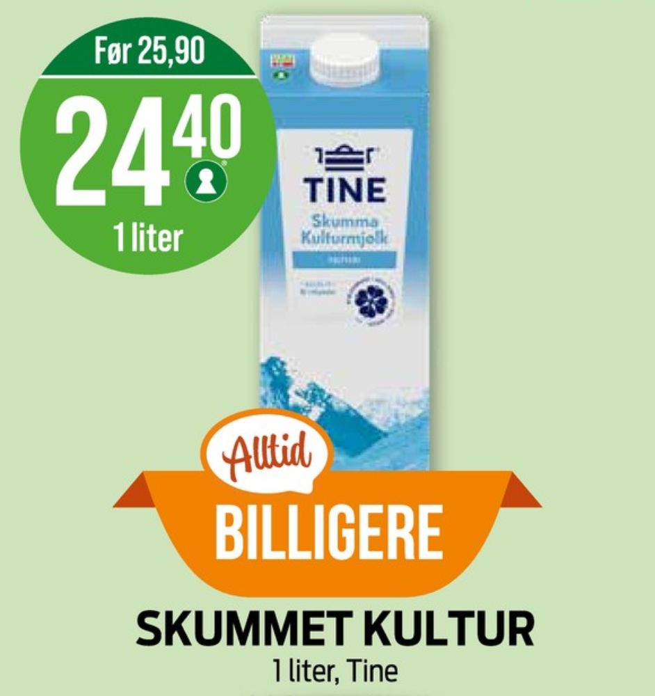 Tine Kulturmjølk, Skummet Melk