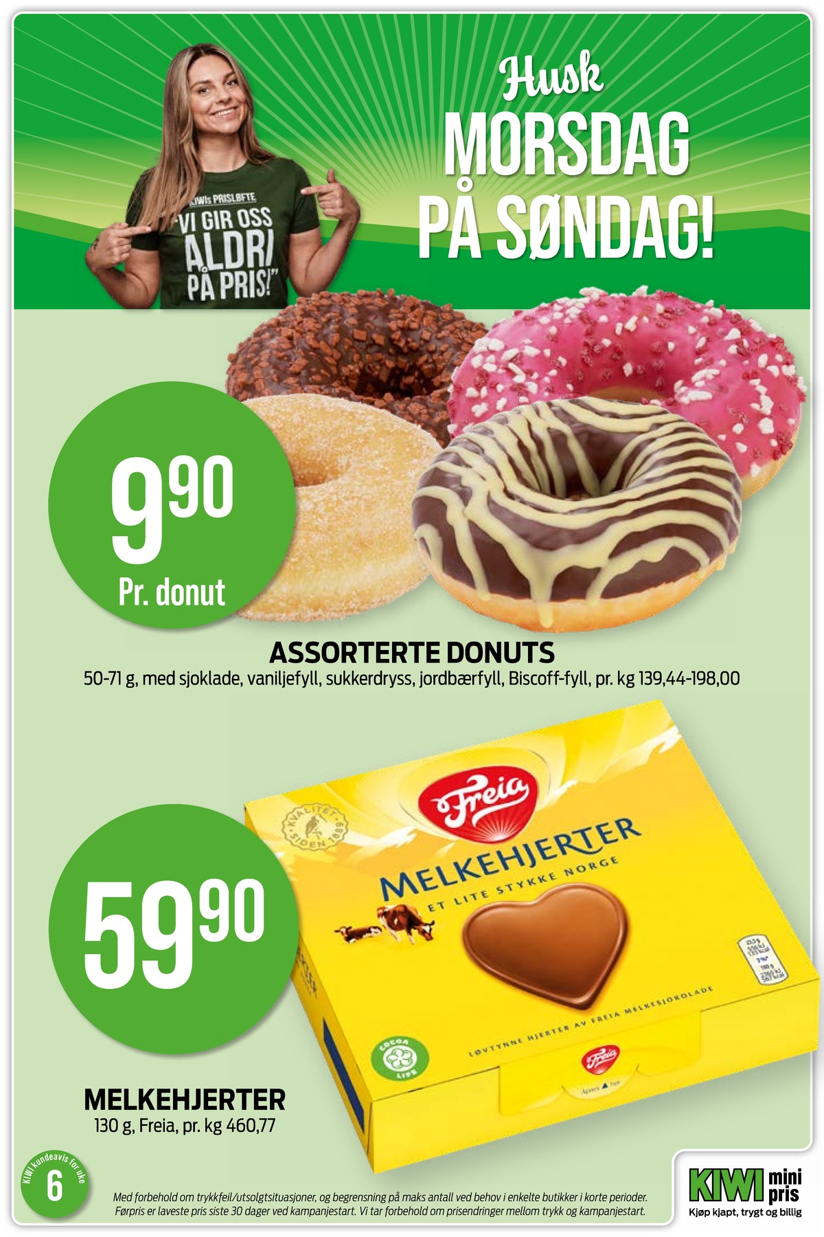 Se Kiwi kundeavis for uke 6 på Tilbudsuken.no. Se gode tilbud på mange varer, f.eks. kaker bakehuset eller konfekt melkehjerter. Les kundeavisen her! Side 23