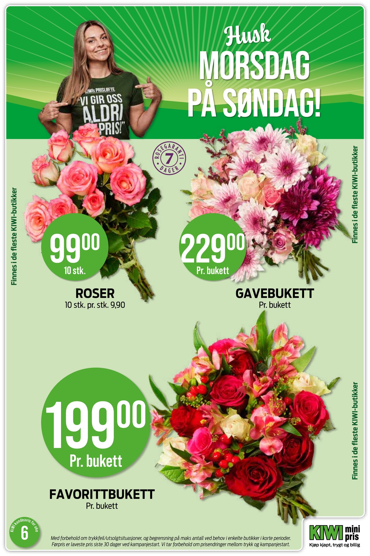 Se Kiwi kundeavis for uke 6 på Tilbudsuken.no. Se gode tilbud på mange varer, f.eks. bukett ukjent eller bukett ukjent. Les kundeavisen her! Side 24