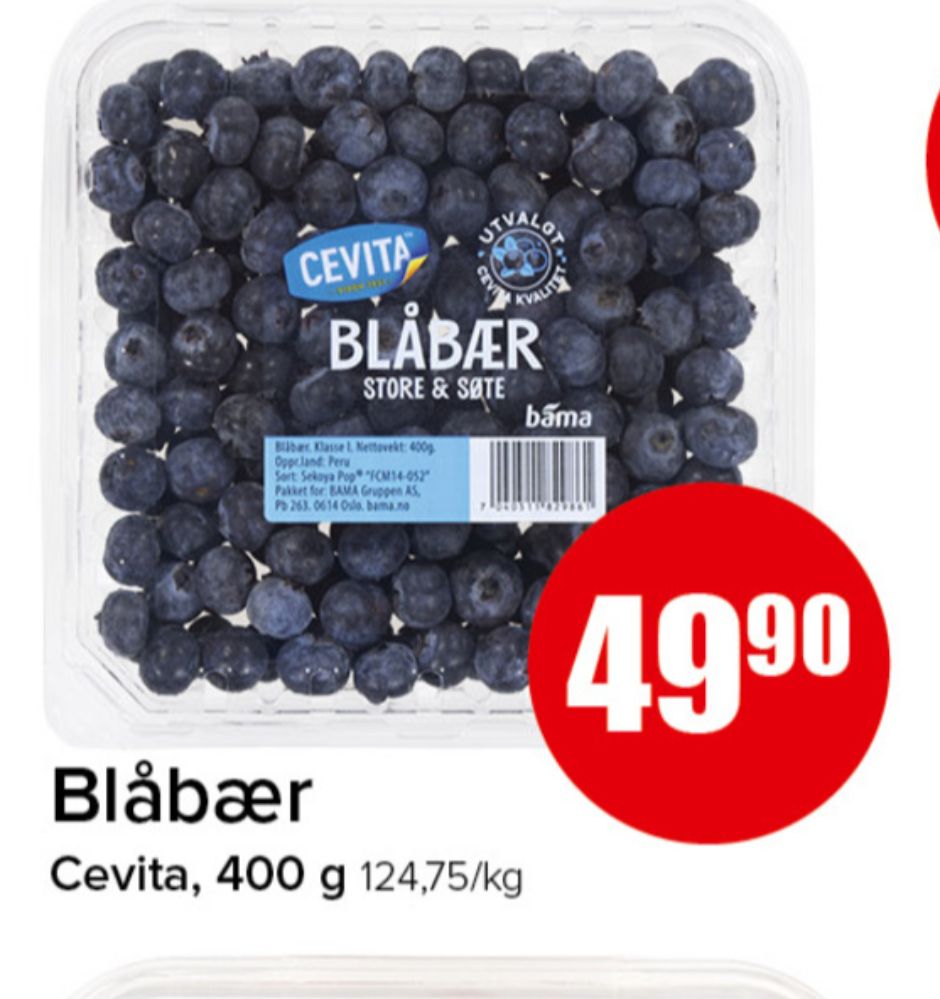 Cevita, Blåbær