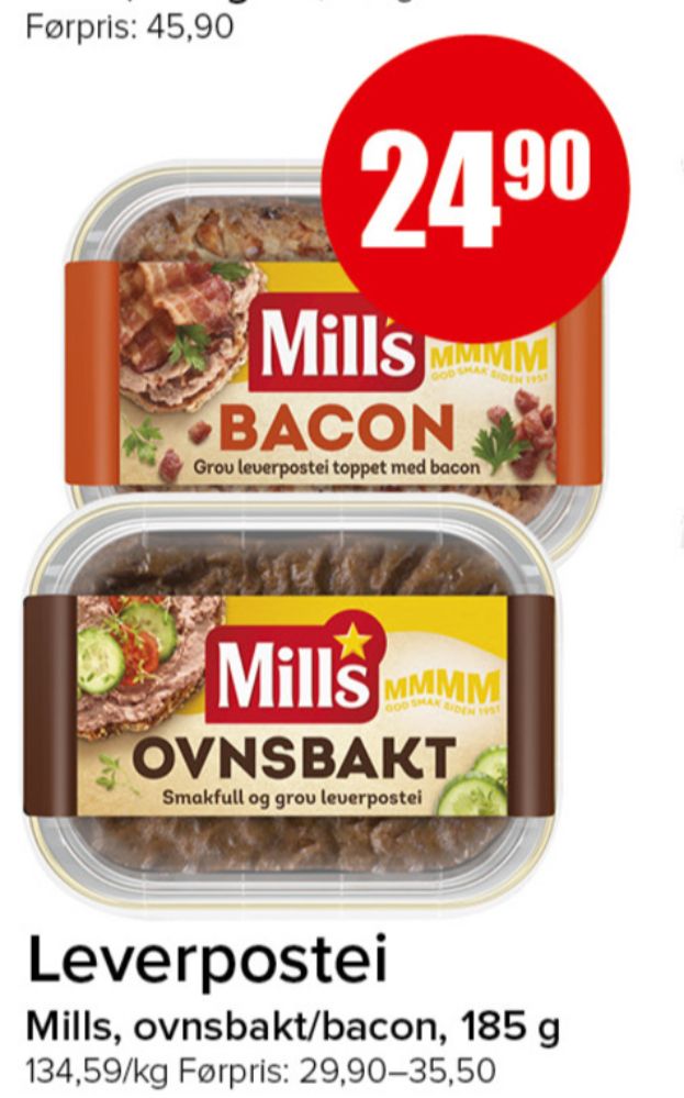 Mills Bacon, Leverpostei