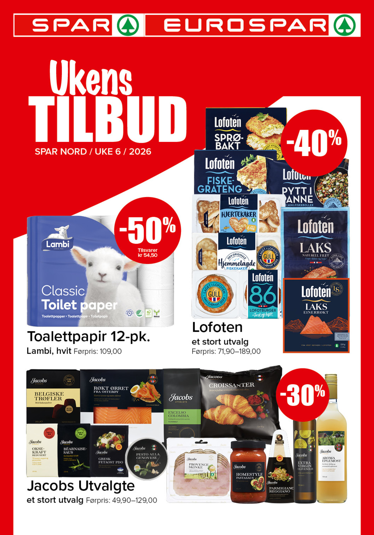 Se Spar - Eurospar kundeavis for uke 6 på Tilbudsuken.no. Se gode tilbud på mange varer, f.eks. toalettpapir classic eller fiskegrateng lofoten. Les kundeavisen her! Side 1