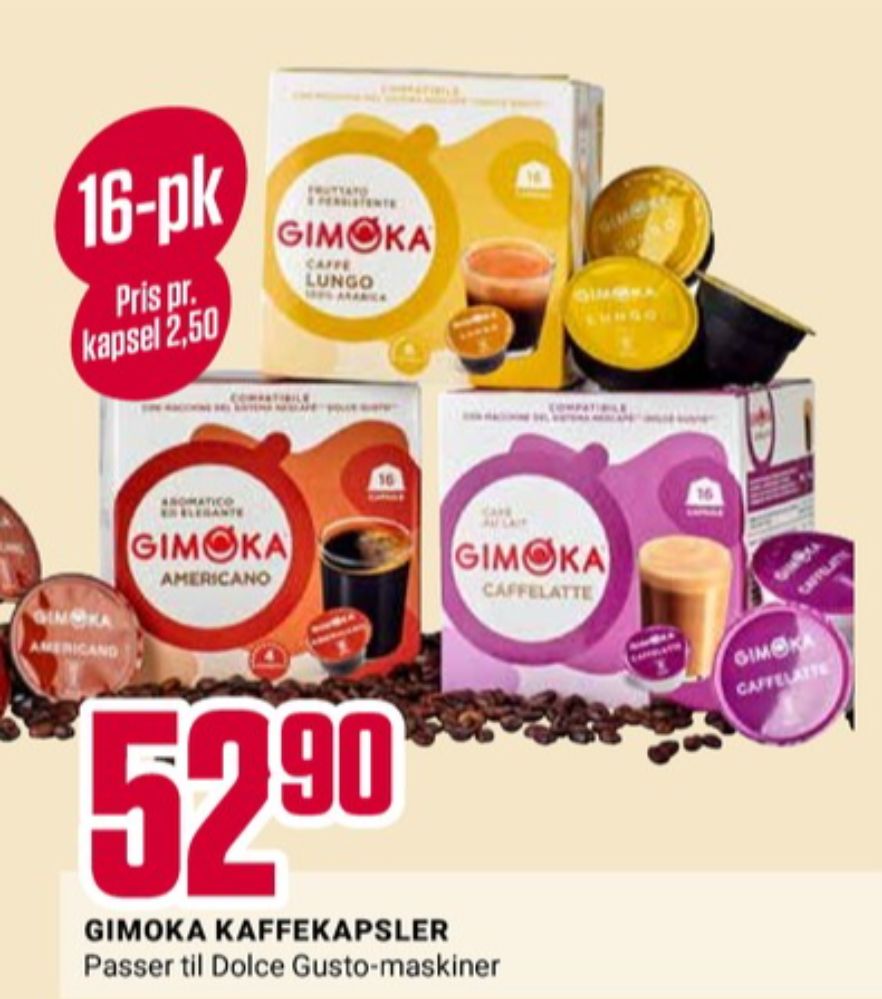 Gimoka, Kaffekapsler