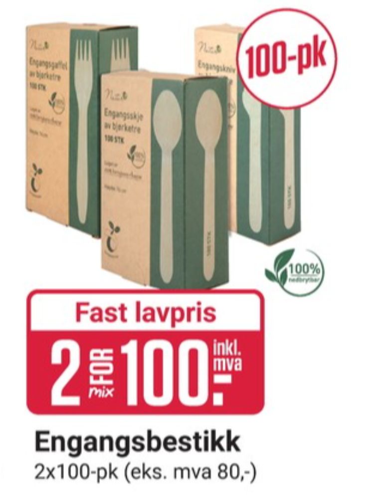 Ukjent, Engangsbestikk