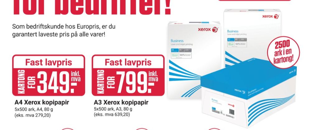 Xerox, Kopipapir
