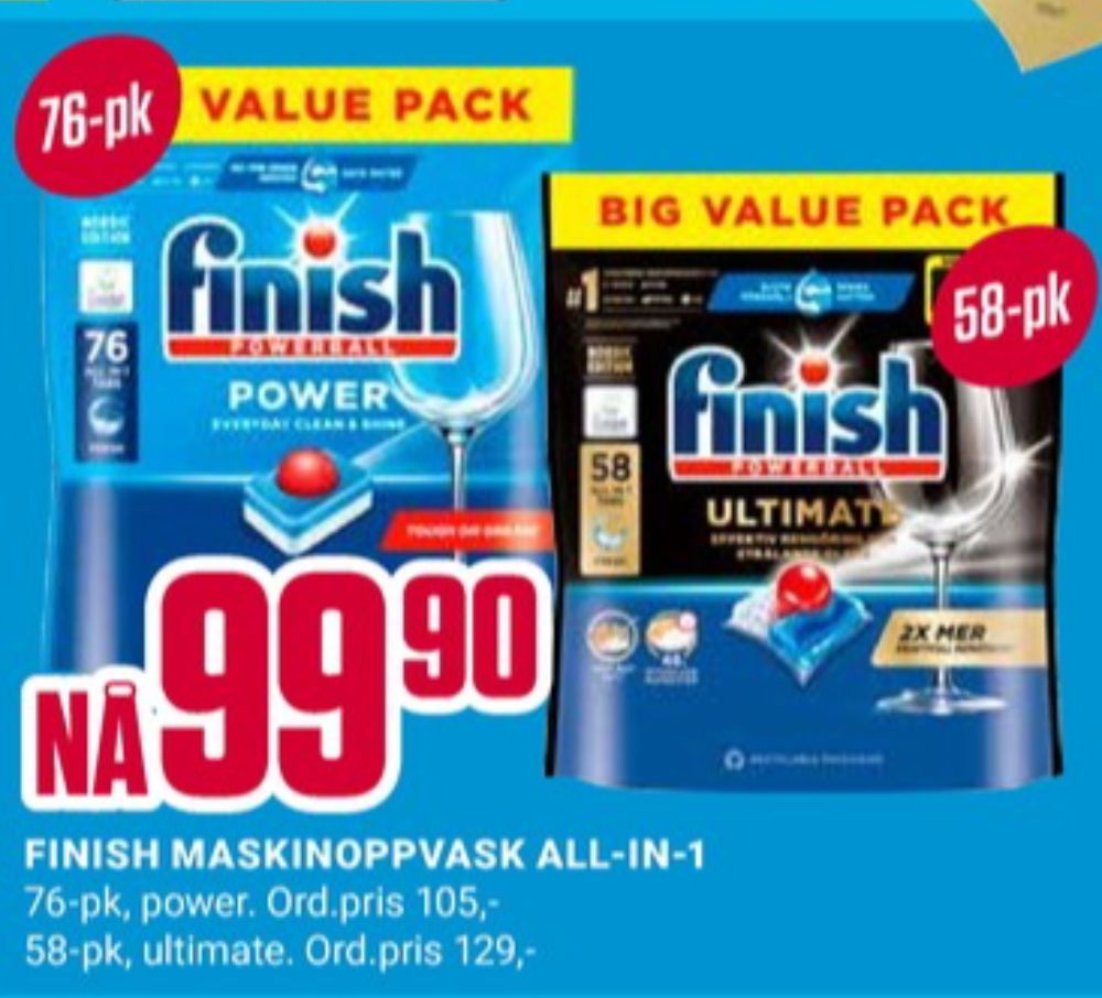 Finish Neophos, Maskinoppvask - tabs