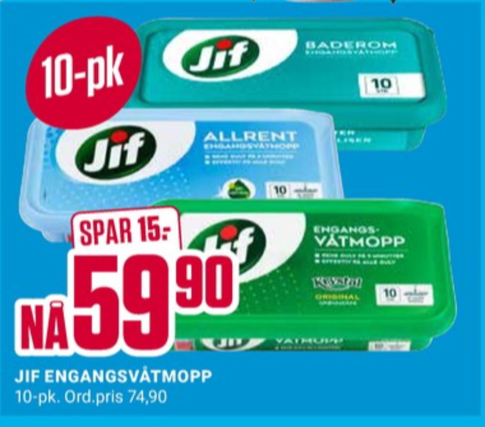 Jif, Engangsmopp