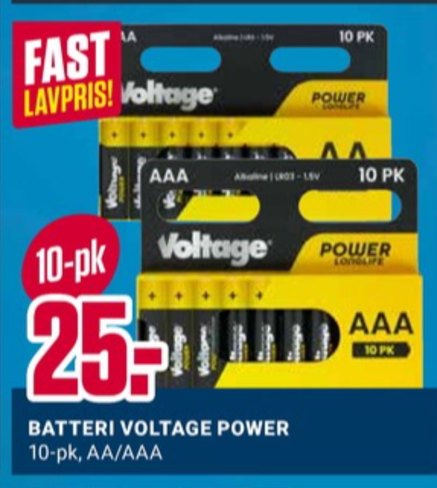 Voltage, Batterier