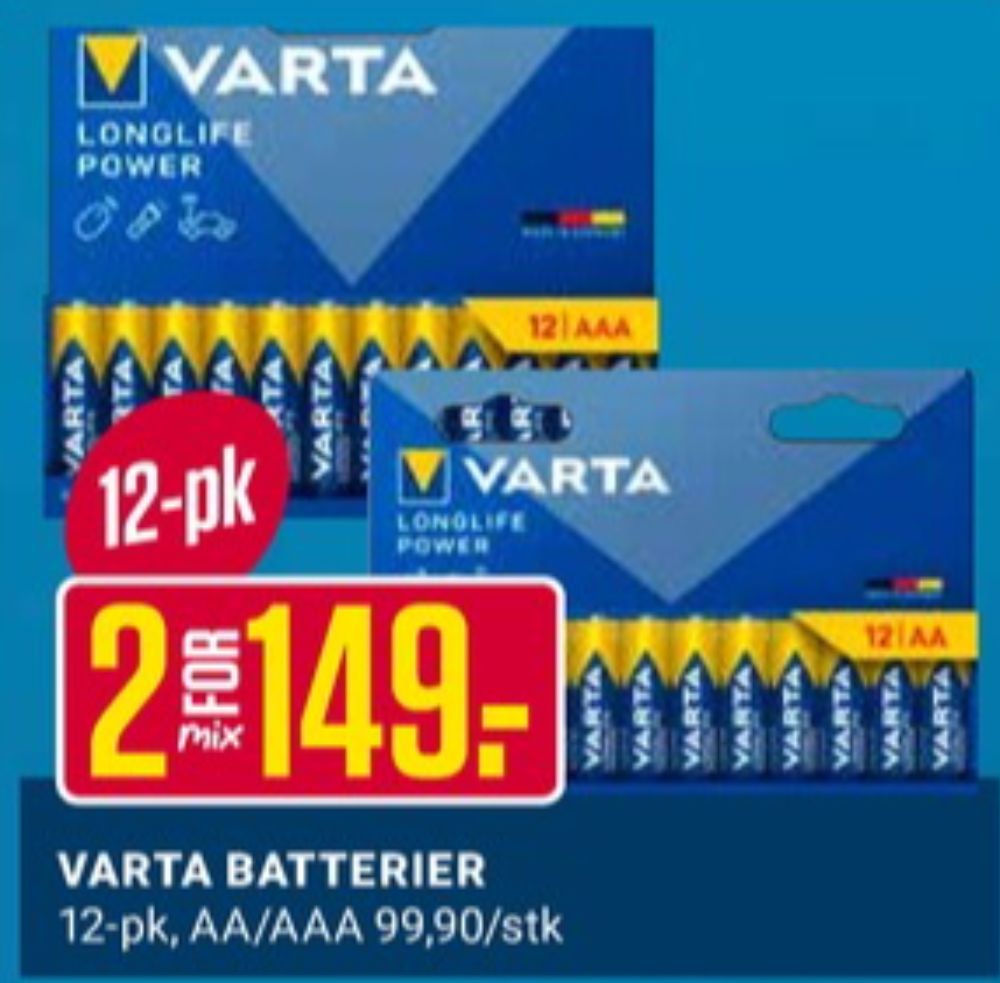 Varta, Batterier