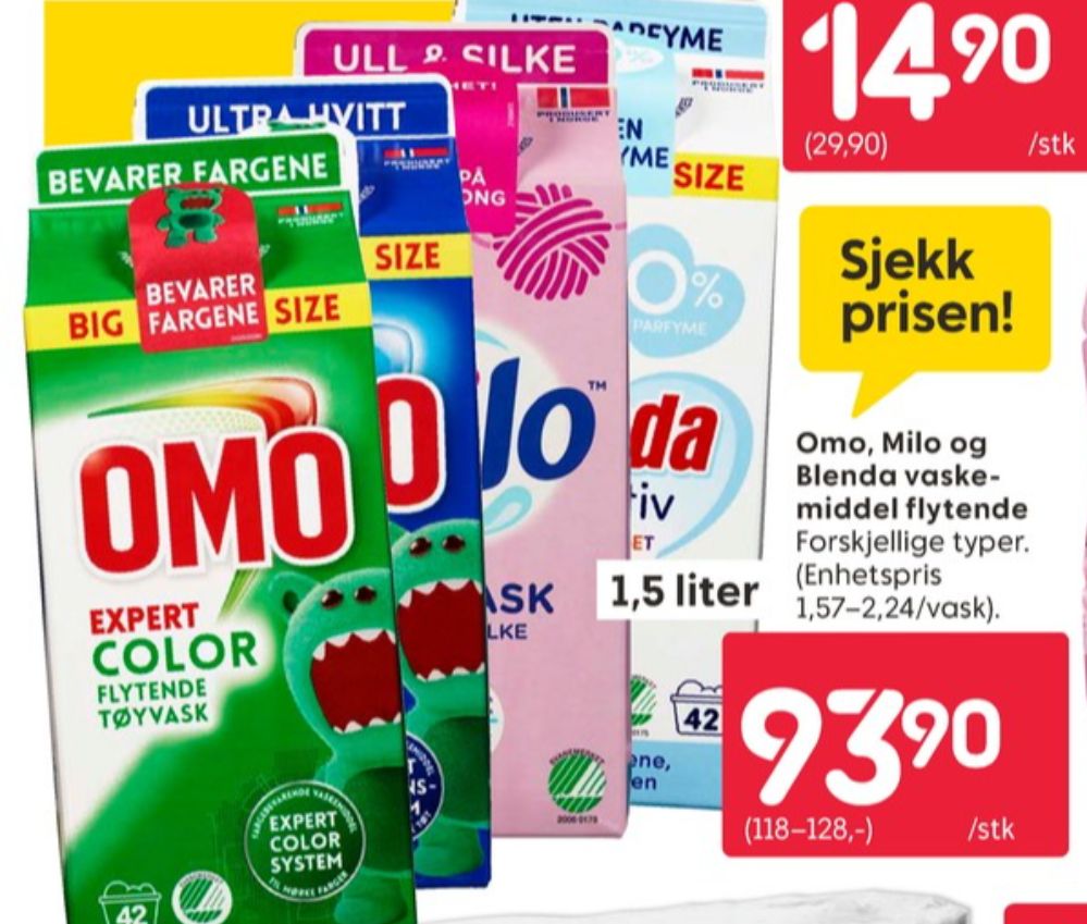 OMO, Vaskemiddel-flytende