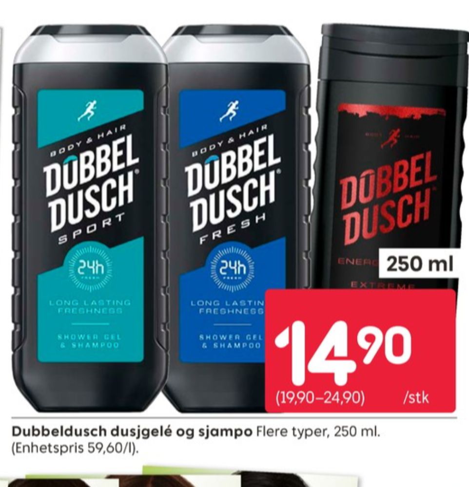 Dobbeldusch, Shampoo