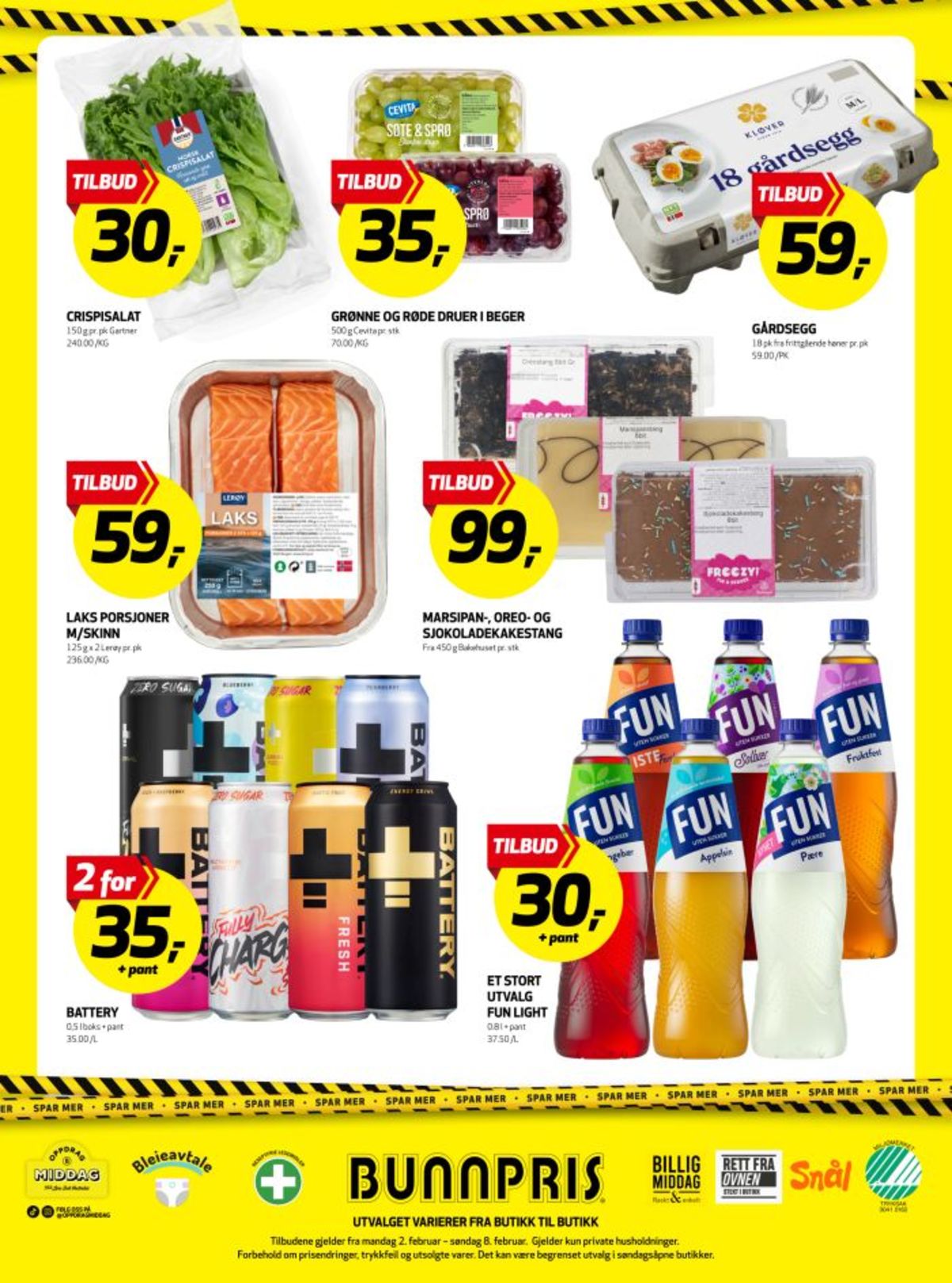 Se Bunnpris kundeavis for uke 6 på Tilbudsuken.no. Se gode tilbud på mange varer, f.eks. salat gartner eller druer cevita. Les kundeavisen her! Side 26