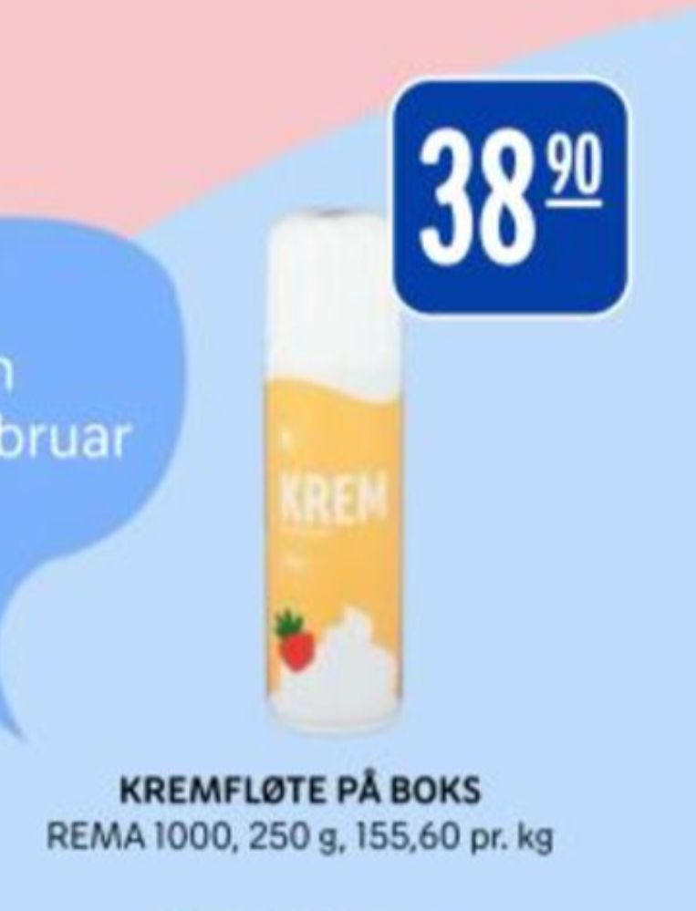 Rema 1000, Kremfløte