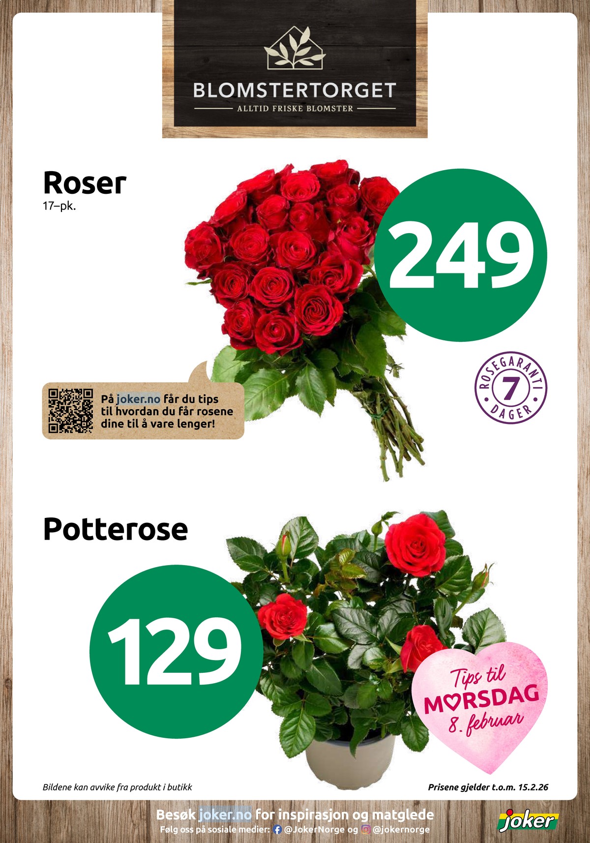 Se Joker kundeavis for uke 6 på Tilbudsuken.no. Se gode tilbud på mange varer, f.eks. bukett ukjent eller plante ukjent. Les kundeavisen her! Side 12