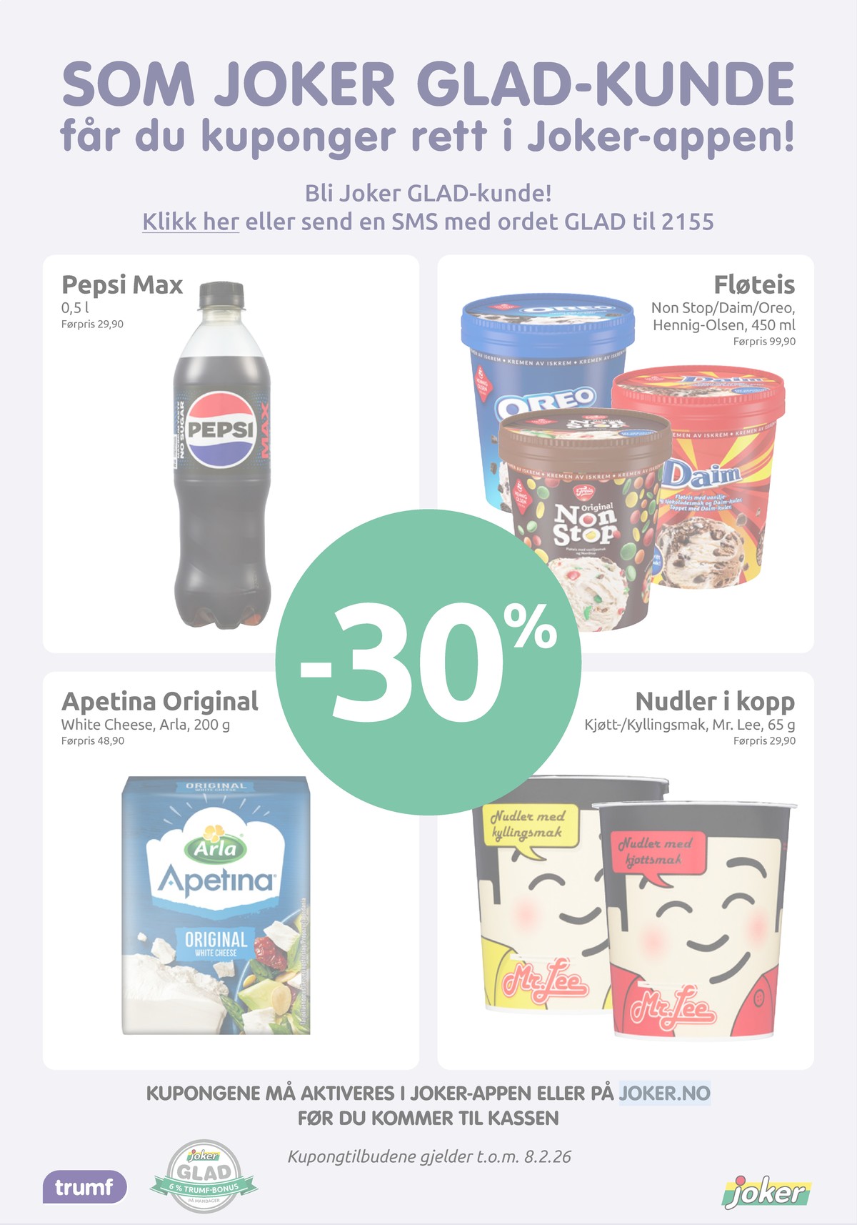 Se Joker kundeavis for uke 6 på Tilbudsuken.no. Se gode tilbud på mange varer, f.eks. pepsi max pepsi max eller oreo is freia. Les kundeavisen her! Side 19