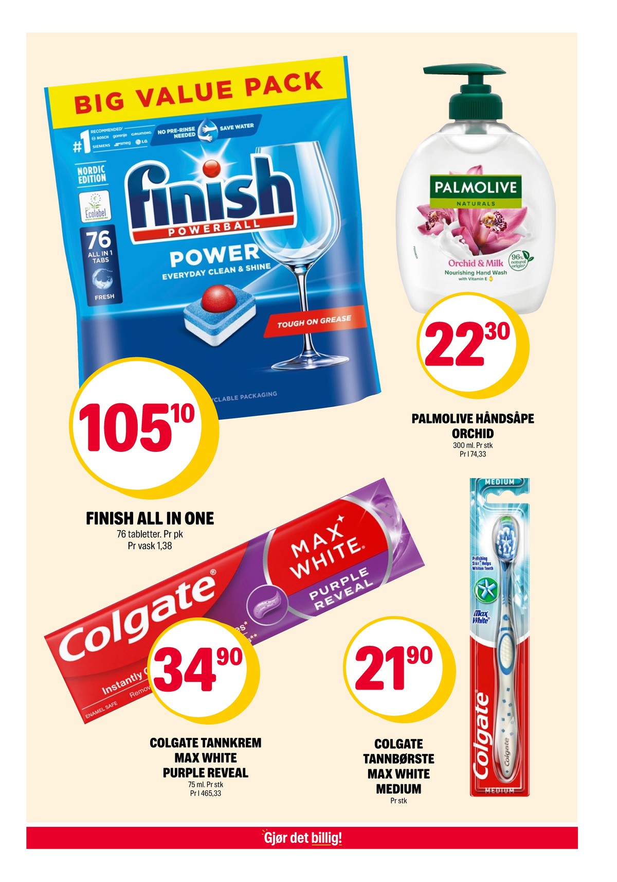 Se Coop Extra kundeavis for uke 7 på Tilbudsuken.no. Se gode tilbud på mange varer, f.eks. maskinoppvask - tabs finish neophos eller flytende håndsåpe palmolive. Les kundeavisen her! Side 15