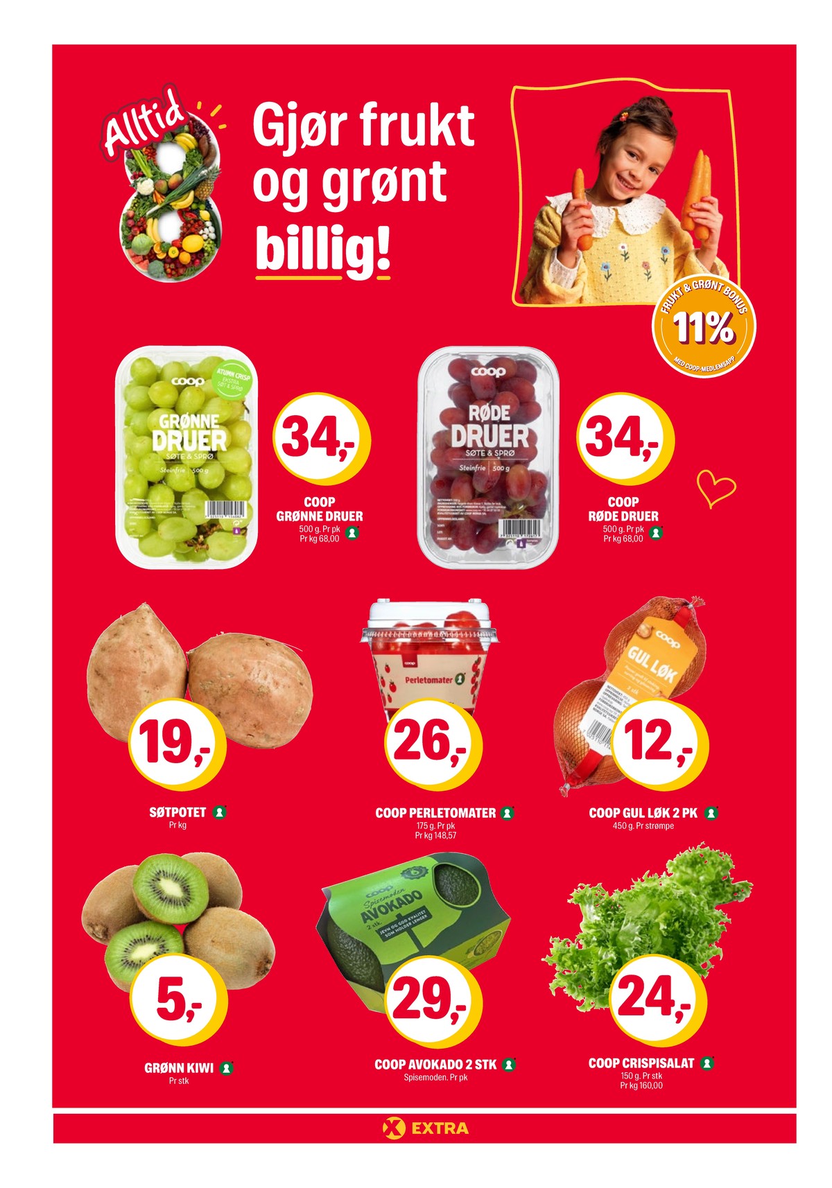 Se Coop Extra kundeavis for uke 7 på Tilbudsuken.no. Se gode tilbud på mange varer, f.eks. druer coop eller druer coop. Les kundeavisen her! Side 6