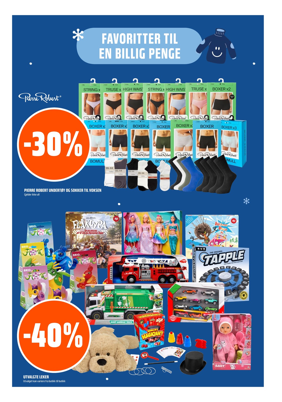 Se Coop Obs kundeavis for uke 7 på Tilbudsuken.no. Se gode tilbud på mange varer, f.eks. sokker pierre robert eller undertøy pierre robert. Les kundeavisen her! Side 17