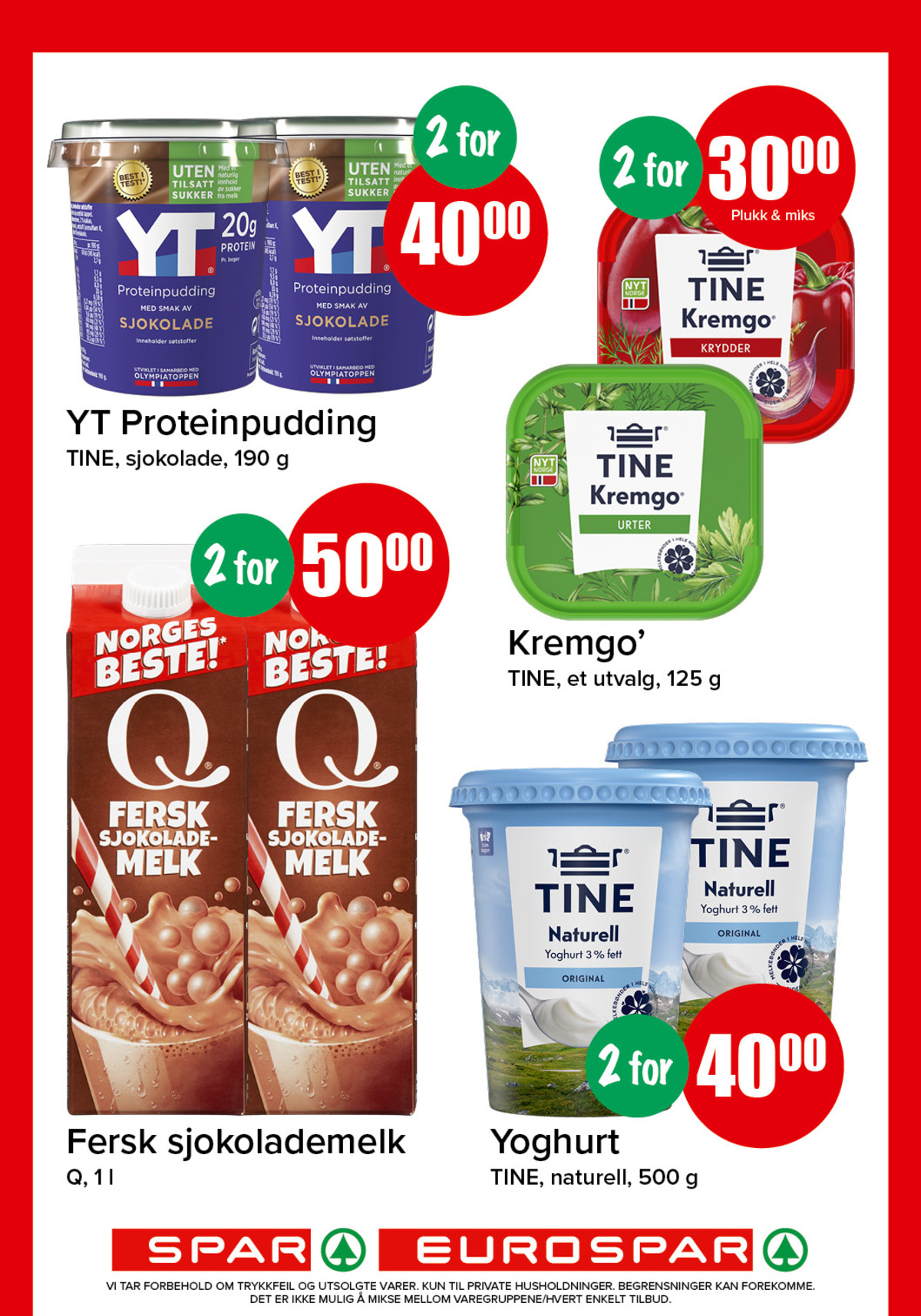 Se Spar - Eurospar kundeavis for uke 7 på Tilbudsuken.no. Se gode tilbud på mange varer, f.eks. proteinpudding sjokolade yt eller smøreost krydder kremgo. Les kundeavisen her! Side 11