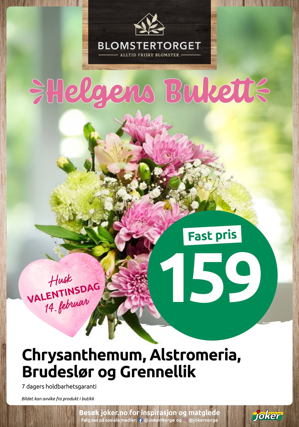 Se Joker kundeavis for uke 7 på Tilbudsuken.no. Se gode tilbud på mange varer, f.eks. bukett ukjent eller andre varer. Les kundeavisen her! Side 12