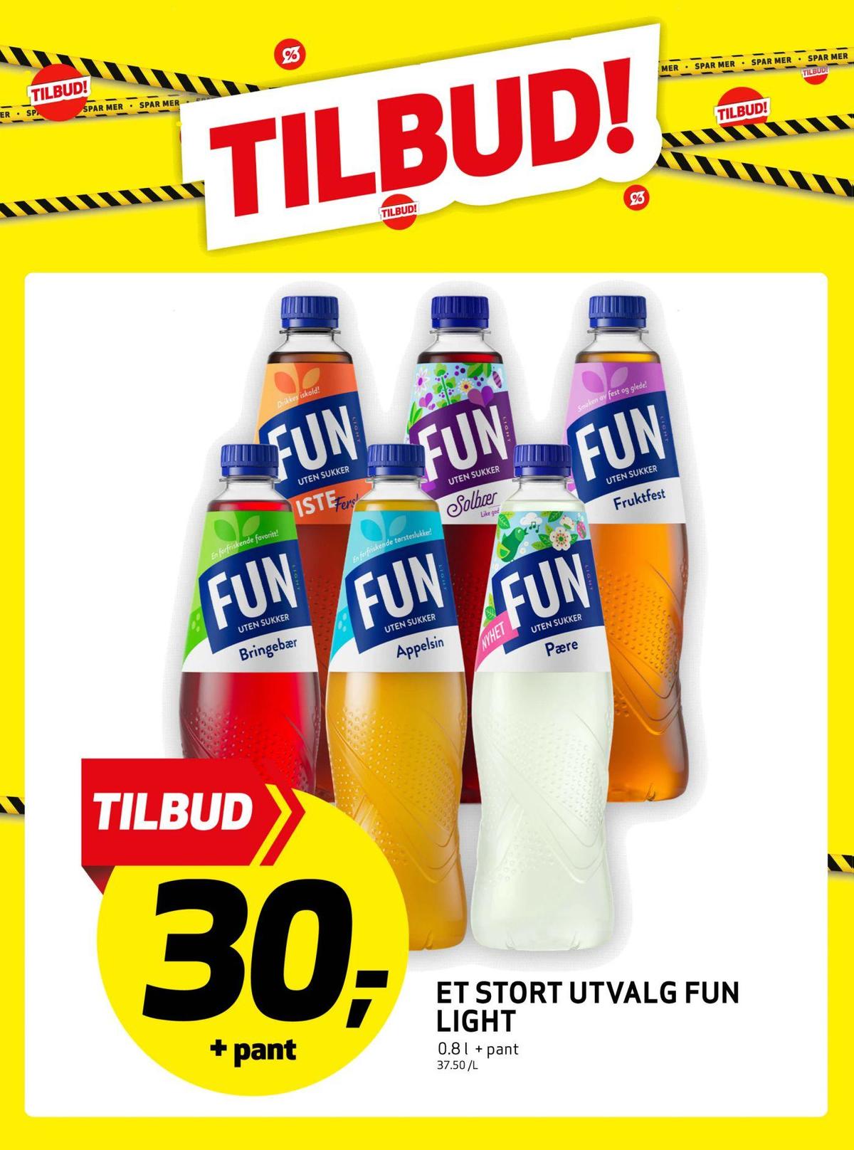 Se Bunnpris kundeavis for uke 7 på Tilbudsuken.no. Se gode tilbud på mange varer, f.eks. solbærsaft fun light eller appelsinsaft fun light. Les kundeavisen her! Side 9