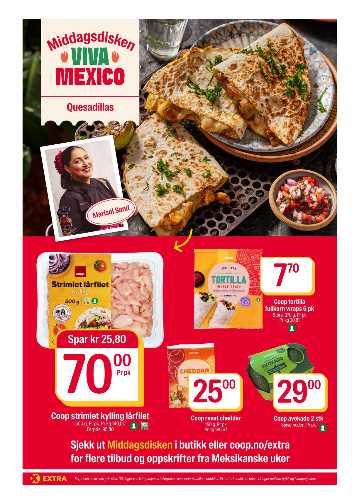 Se Coop Extra kundeavis for uke 8 på Tilbudsuken.no. Se gode tilbud på mange varer, f.eks. strimlet lårfilet coop eller tortillas coop. Les kundeavisen her! Side 4