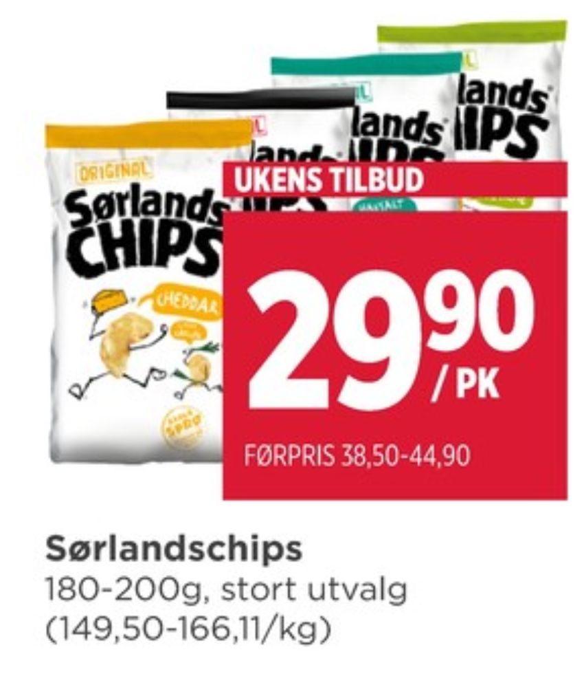 Sørlandschips Original, Chips Spansk paprika