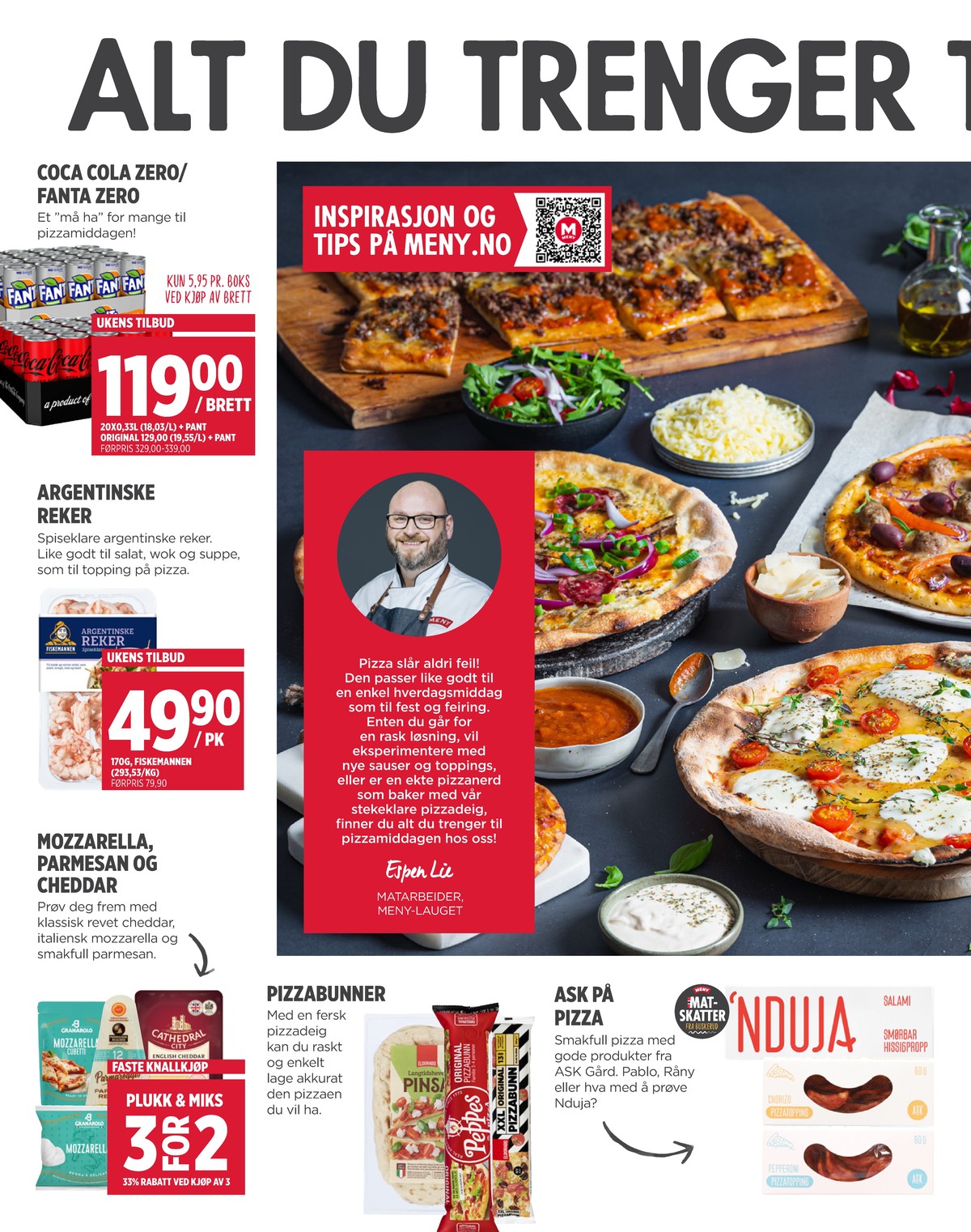 Se Meny kundeavis for uke 8 på Tilbudsuken.no. Se gode tilbud på mange varer, f.eks. coca cola zero 20 pk. coca-cola zero eller fanta zero 20 pk. fanta zero. Les kundeavisen her! Side 2