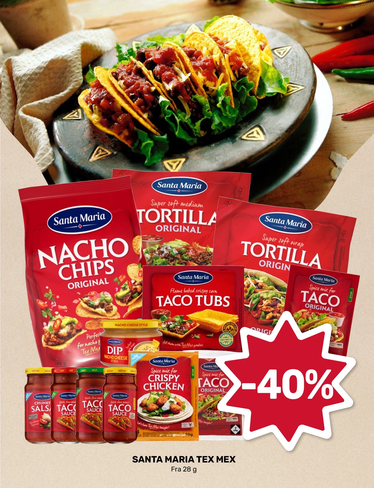 Se Matkroken kundeavis for uke 8 på Tilbudsuken.no. Se gode tilbud på mange varer, f.eks. nachoschips santa maria eller tortillachips santa maria. Les kundeavisen her! Side 3