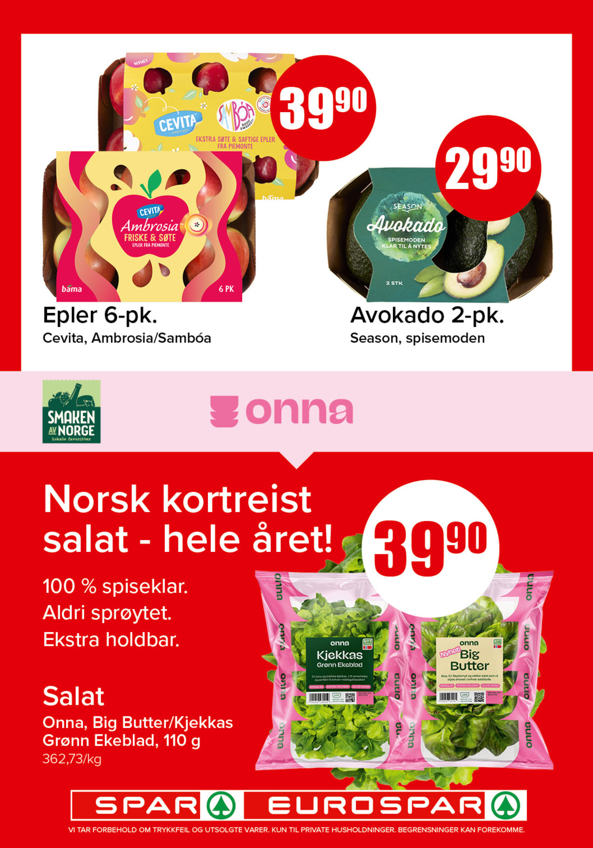 Se Spar - Eurospar kundeavis for uke 8 på Tilbudsuken.no. Se gode tilbud på mange varer, f.eks. epler gartner eller avokado season. Les kundeavisen her! Side 3