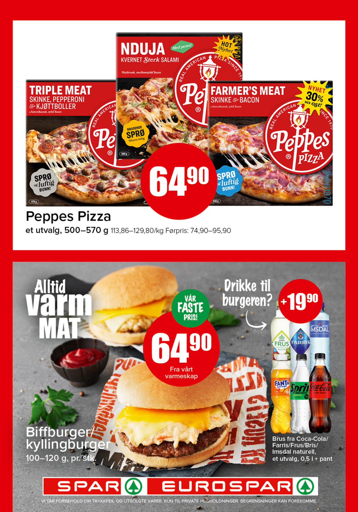 Se Spar - Eurospar kundeavis for uke 8 på Tilbudsuken.no. Se gode tilbud på mange varer, f.eks. nduja sterke salami peppes pizza eller farmers meat pizza peppes pizza. Les kundeavisen her! Side 7