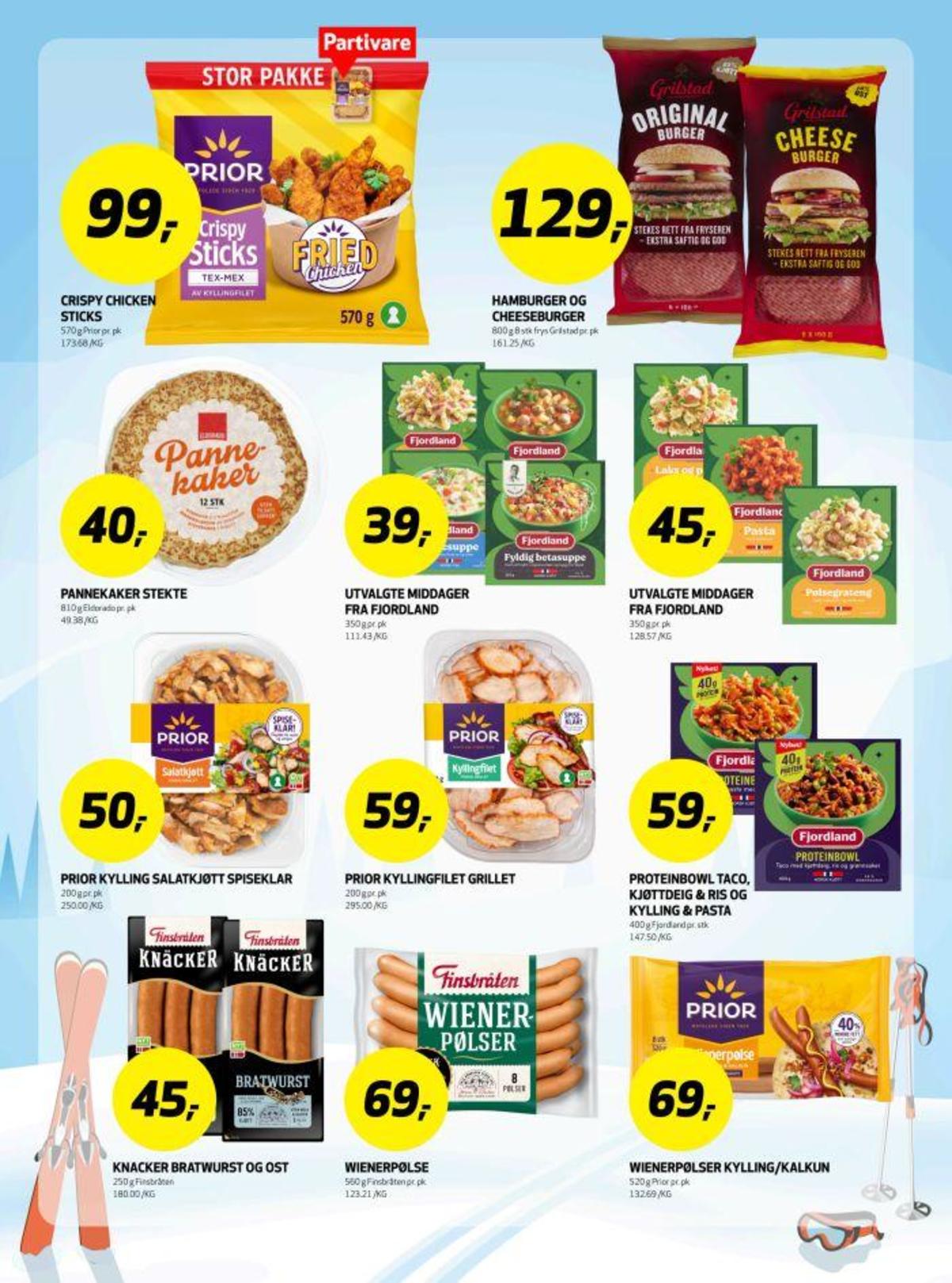 Se Bunnpris kundeavis for uke 8 på Tilbudsuken.no. Se gode tilbud på mange varer, f.eks. pannekaker eldorado eller salatkjøtt prior. Les kundeavisen her! Side 4