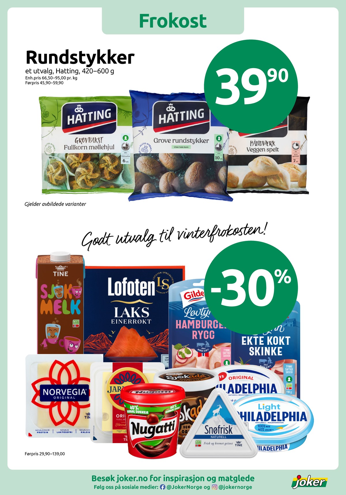 Se Joker kundeavis for uke 8 på Tilbudsuken.no. Se gode tilbud på mange varer, f.eks. grovbakst fullkorn møllehjul hatting eller grove rundstykker hatting. Les kundeavisen her! Side 5