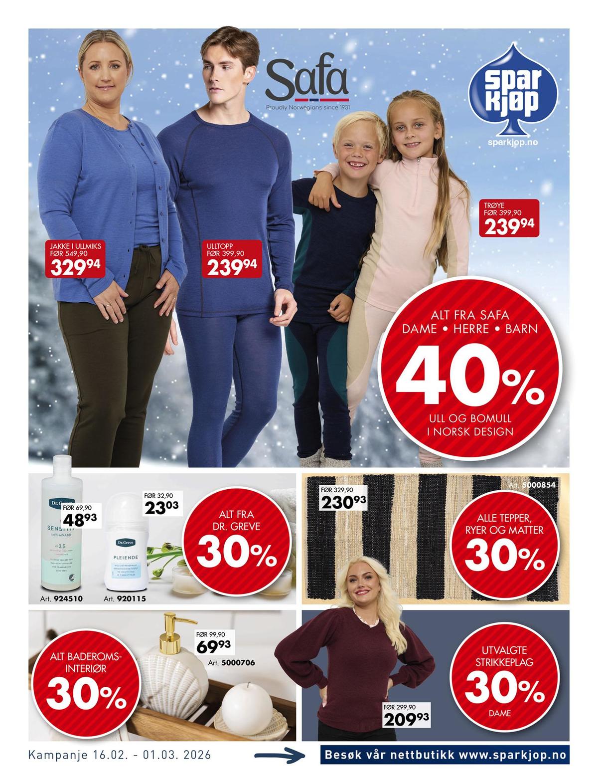 Se Sparkjøp kundeavis for uke 8 på Tilbudsuken.no. Se gode tilbud på mange varer, f.eks. intimvask dr greve eller roll-on dr greve. Les kundeavisen her! Side 1