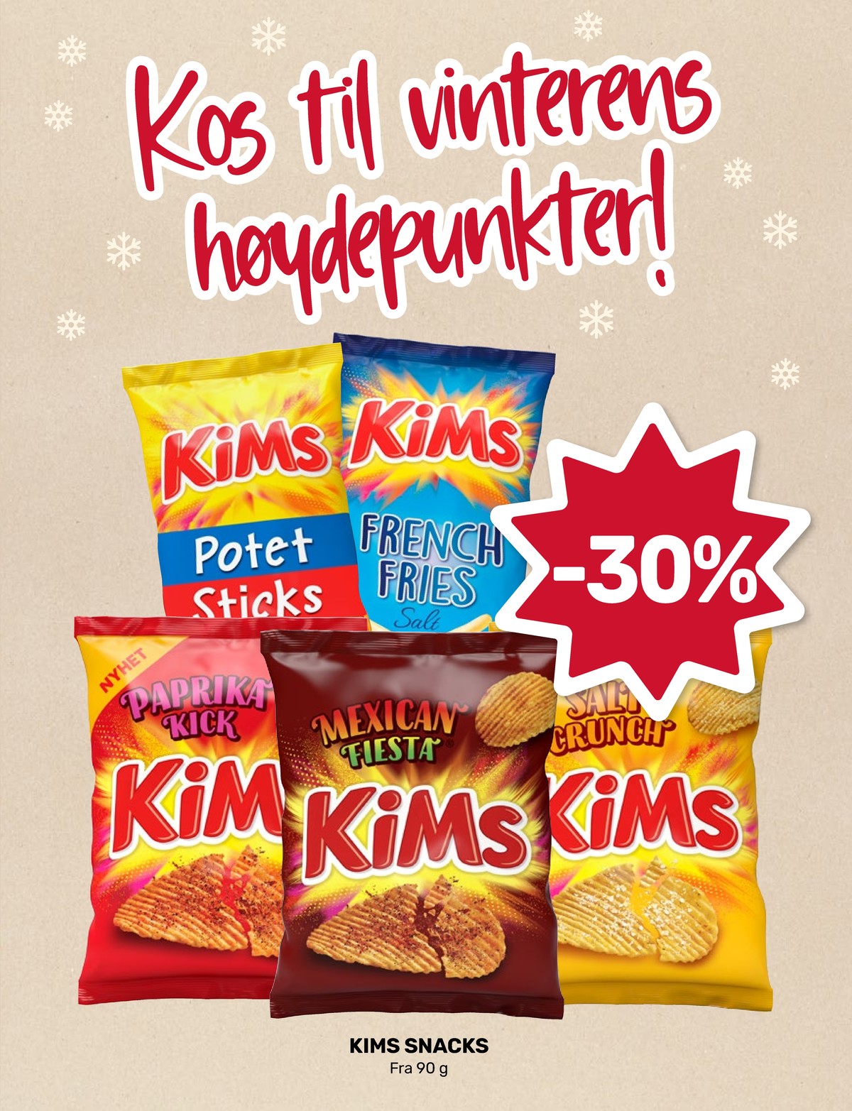 Se Matkroken kundeavis for uke 9 på Tilbudsuken.no. Se gode tilbud på mange varer, f.eks. mexican fiesta chips kims eller salt crunch chips kims. Les kundeavisen her! Side 5