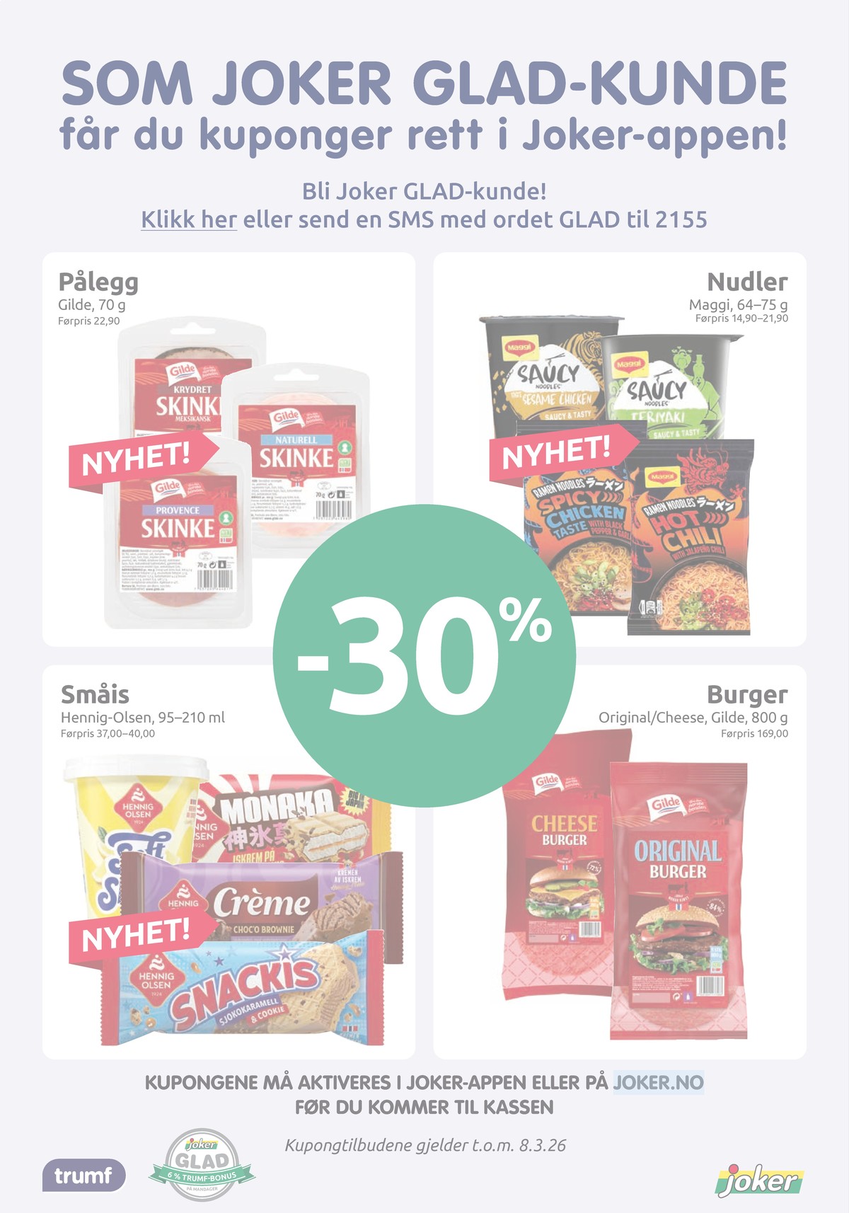 Se Joker kundeavis for uge 9 på Tilbudsuken.no. Se gode tilbud på mange varer. Les kundeavisen her! Side 19