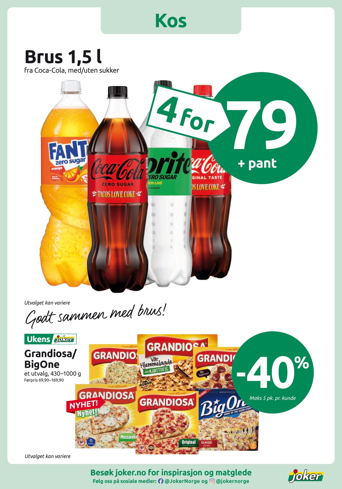 Se Joker kundeavis for uge 9 på Tilbudsuken.no. Se gode tilbud på mange varer. Les kundeavisen her! Side 8