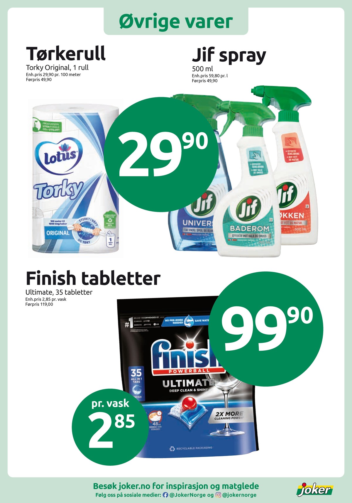 Se Joker kundeavis for uge 9 på Tilbudsuken.no. Se gode tilbud på mange varer. Les kundeavisen her! Side 9