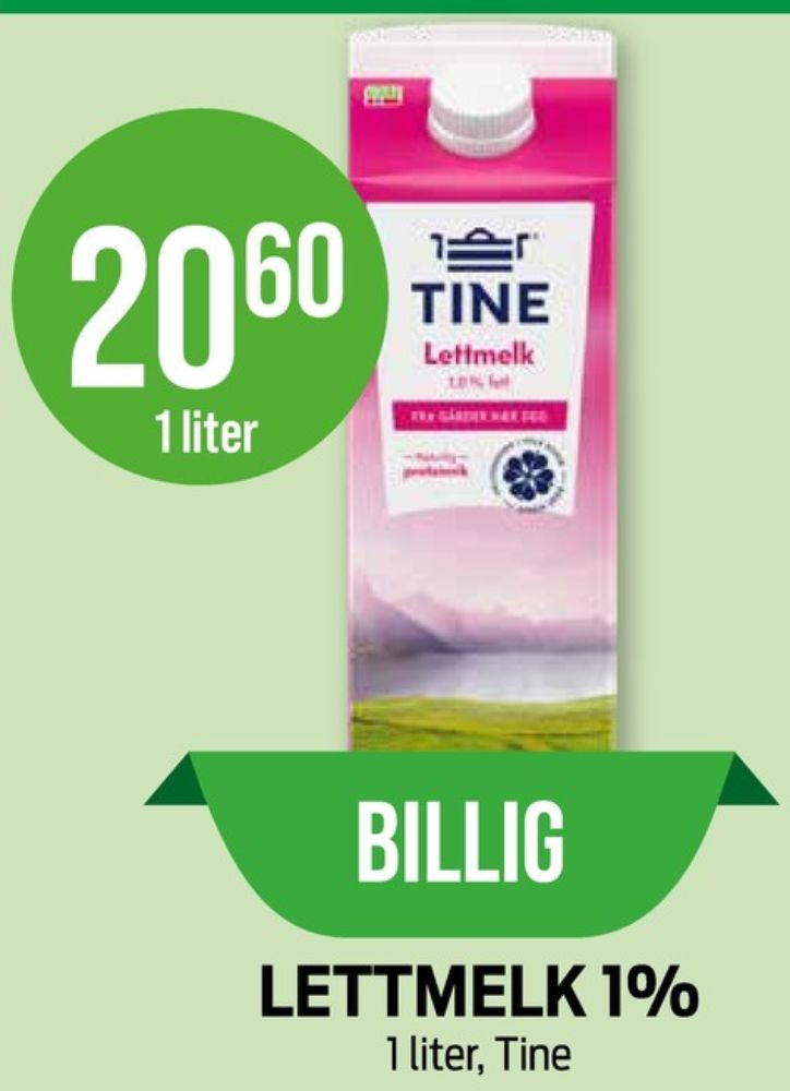Tine, Lettmelk 1,0%