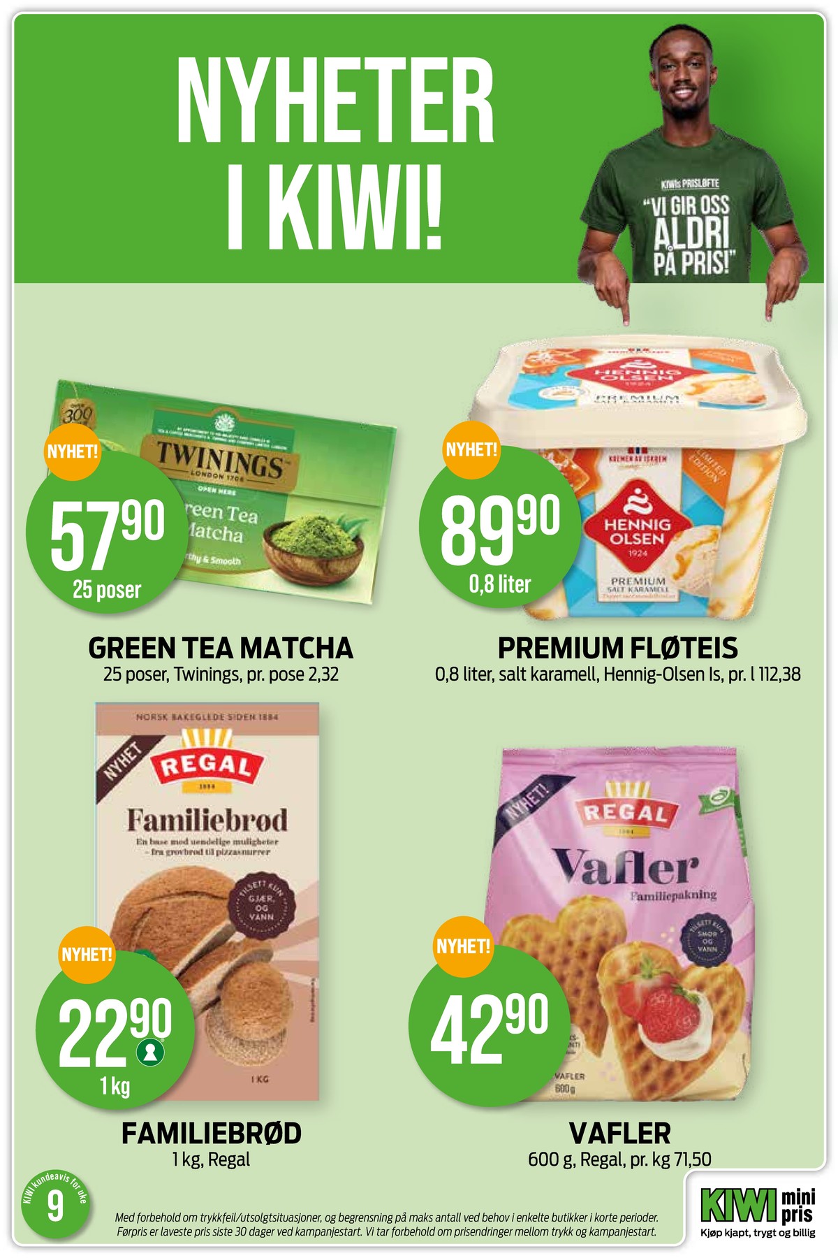Se Kiwi kundeavis for uke 9 på Tilbudsuken.no. Se gode tilbud på mange varer, f.eks. salt karamelis premium eller vafler klassisk regal. Les kundeavisen her! Side 14