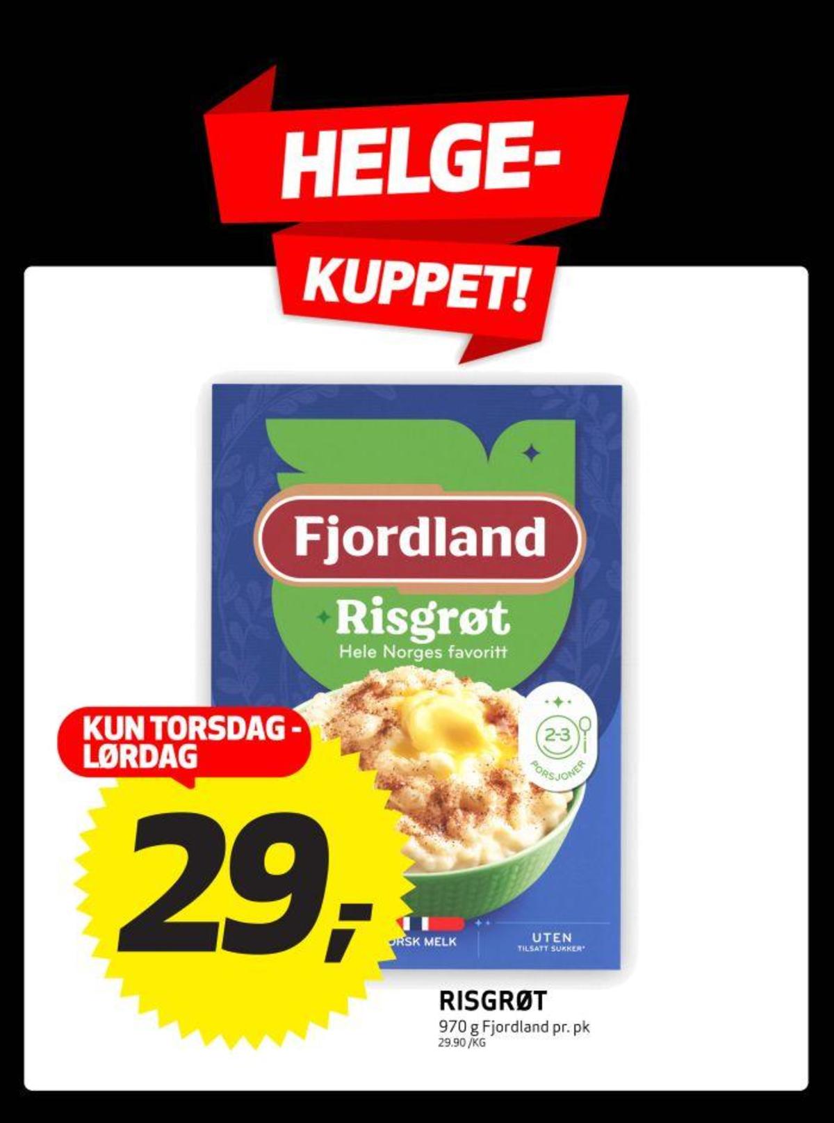 Se Bunnpris kundeavis for uke 9 på Tilbudsuken.no. Se gode tilbud på mange varer, f.eks. risgrøt fjordland eller andre varer. Les kundeavisen her! Side 20